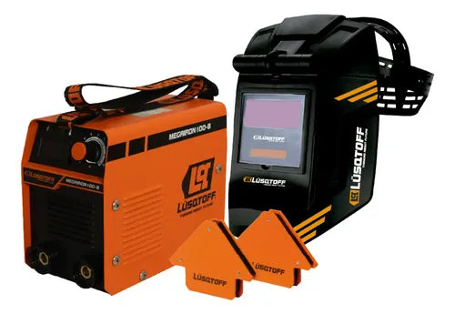 SOLDADORA INVERTER 105AMP + MASCARA MEGAIRON100-8 LUSQTOFF