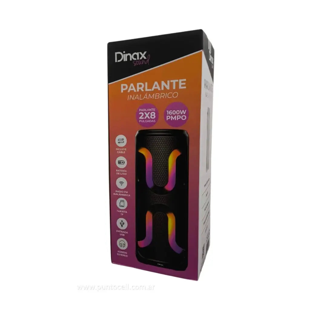 PARLANTE DINAX INALAMBRICO 2X8 PULGADAS