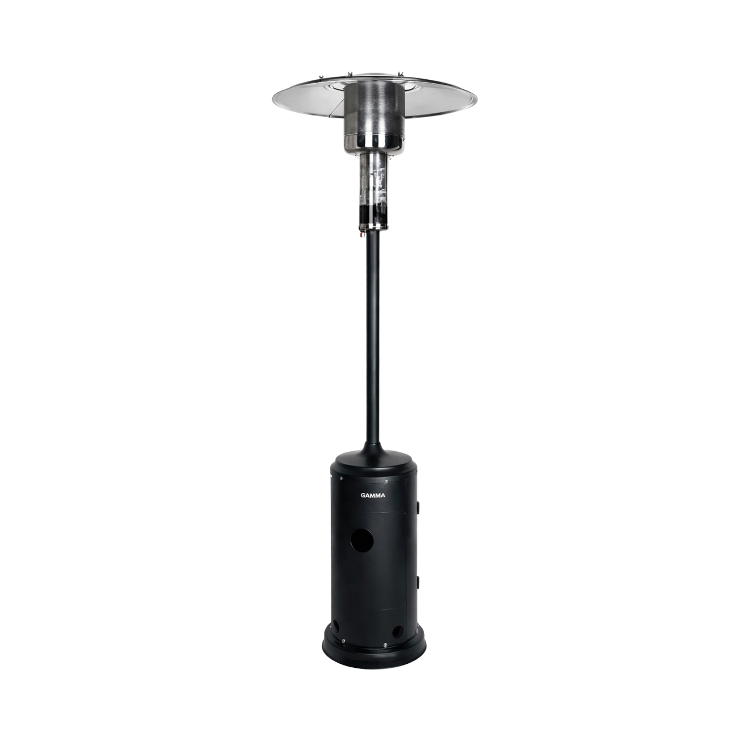 CALEFACTOR EXTERIOR HONGO NEGRO GAS (INCLUYE RUEDAS)