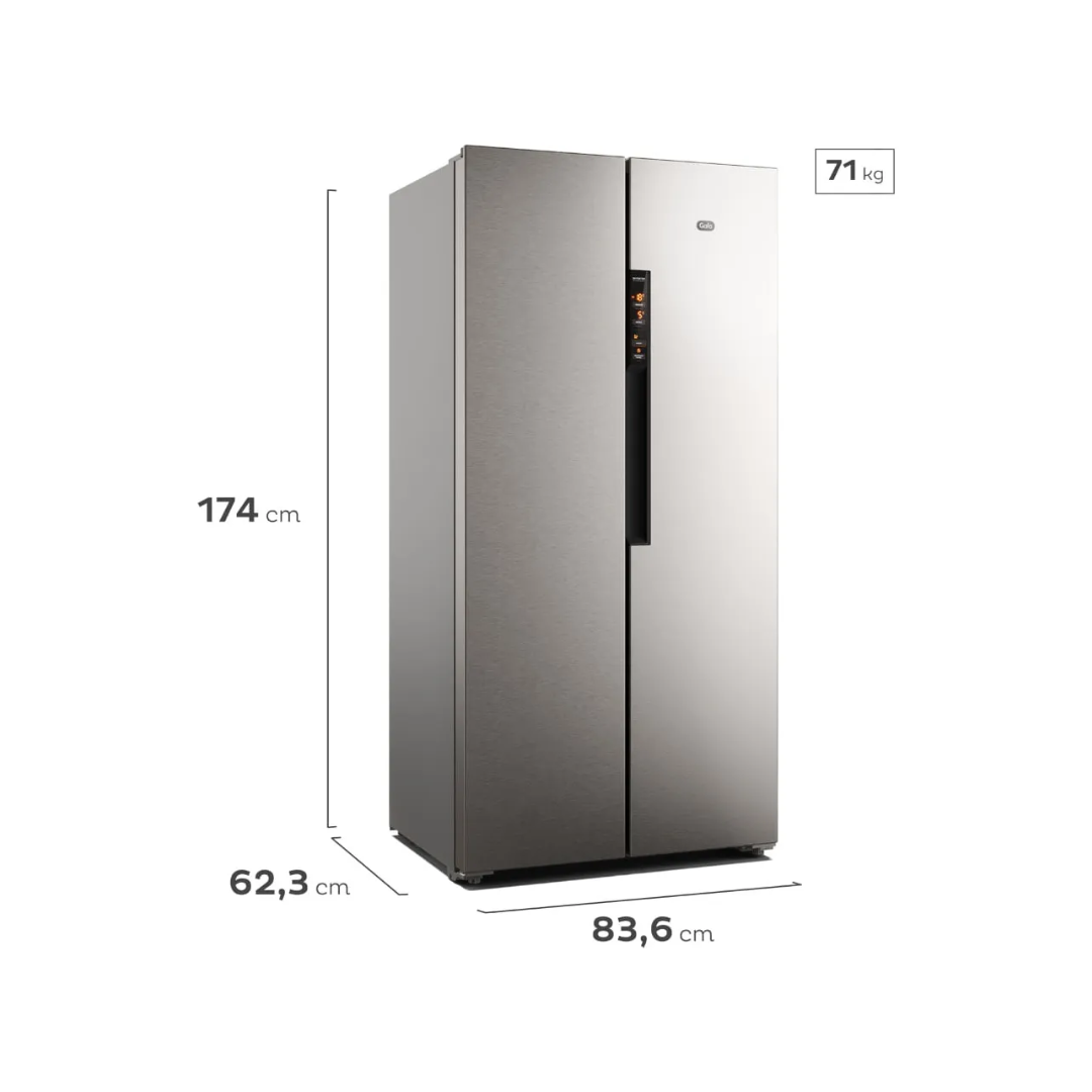 HELADERA SIDE BY SIDE GAFA 457LTS NO FROST C/PANEL DIGITAL