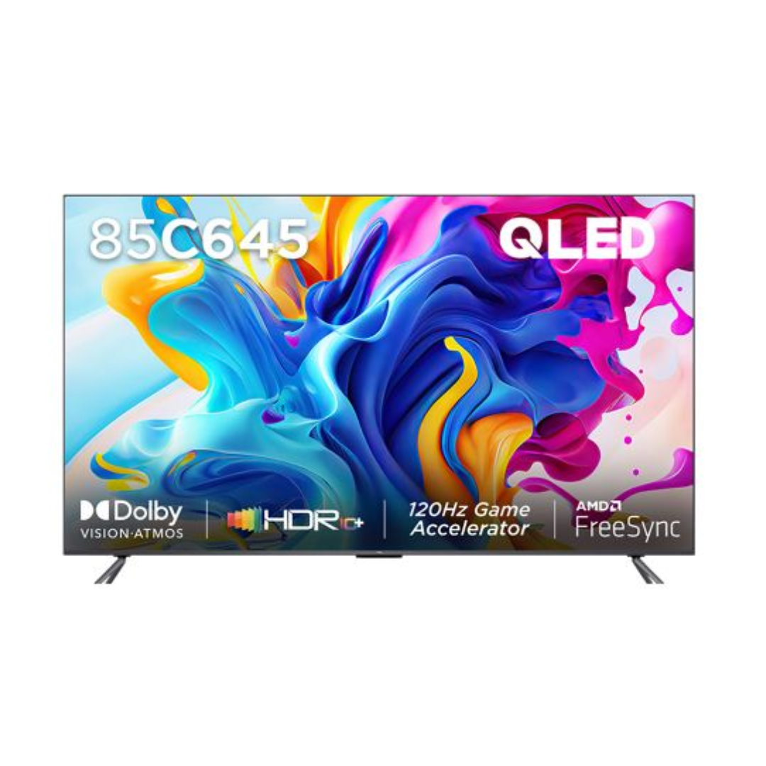 SMART TV TCL 85" UHD 4K GOOGLE TV QLED L85C645-F