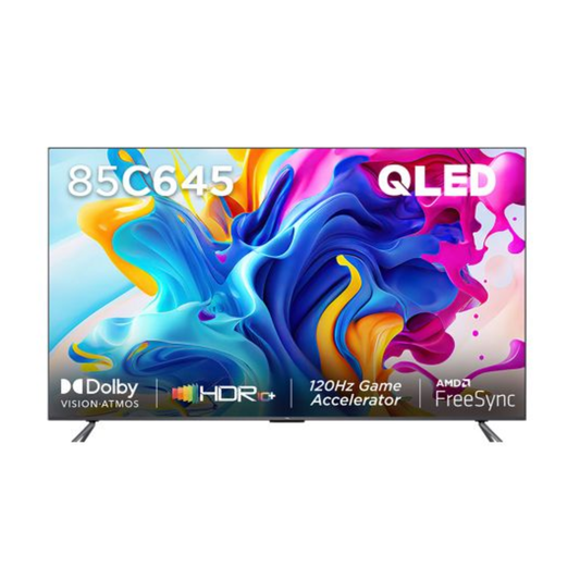 SMART TV TCL 85" UHD 4K GOOGLE TV QLED L85C645-F